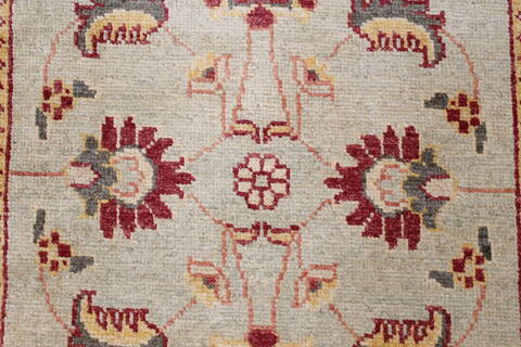Pishavar Green Runner Hand Knotted 29 X 103  Area Rug 250-23810 Image 7