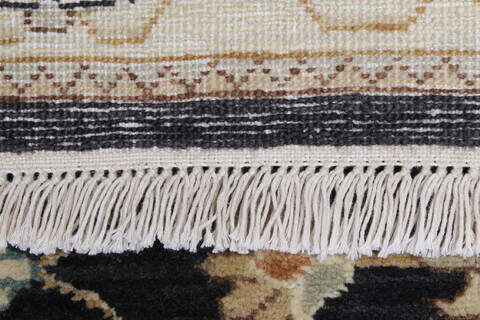 Ziegler Black Runner Hand Knotted 26 X 102  Area Rug 250-23811 Image 2