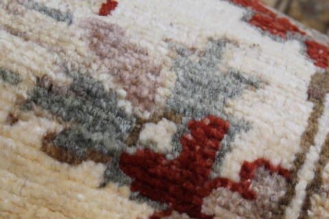 Pishavar Beige Runner Hand Knotted 28 X 98  Area Rug 250-23815 Image 10