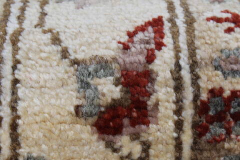 Pishavar Beige Runner Hand Knotted 28 X 98  Area Rug 250-23815 Image 11