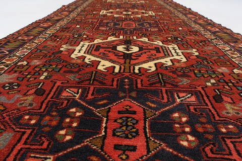 Karajeh Red Runner Hand Knotted 35 X 96  Area Rug 250-23835 Image 2