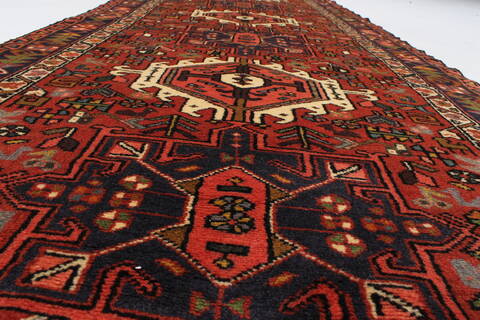 Karajeh Red Runner Hand Knotted 35 X 96  Area Rug 250-23835 Image 3