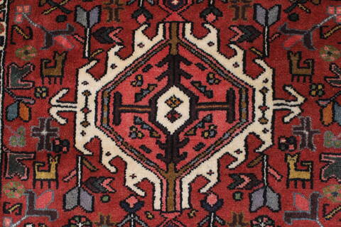 Karajeh Red Runner Hand Knotted 35 X 96  Area Rug 250-23835 Image 6