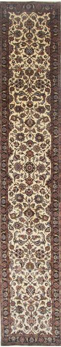 Sarouk Beige Runner Hand Knotted 25 X 130  Area Rug 250-23838 Image 0