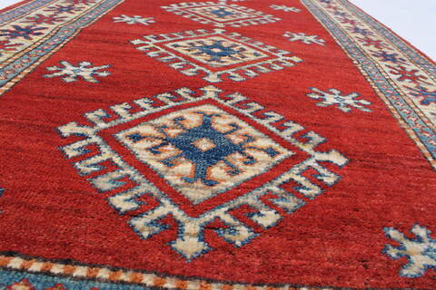 Kazak Red Runner Hand Knotted 30 X 911  Area Rug 250-23846 Image 2