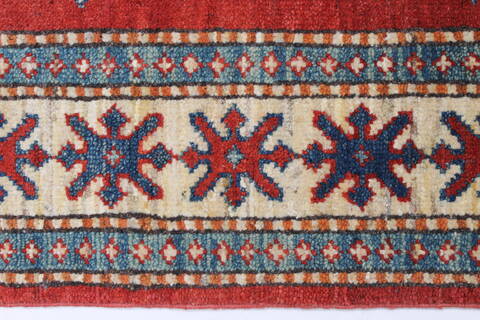 Kazak Red Runner Hand Knotted 30 X 911  Area Rug 250-23846 Image 3