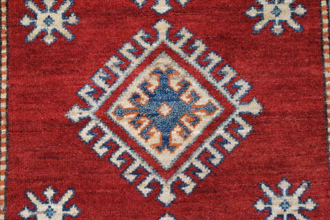 Kazak Red Runner Hand Knotted 30 X 911  Area Rug 250-23846 Image 4