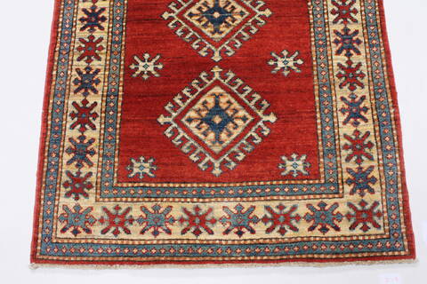 Kazak Red Runner Hand Knotted 30 X 911  Area Rug 250-23846 Image 5