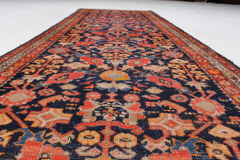 Malayer Blue Runner Hand Knotted 33 X 910  Area Rug 250-23854 Image 2