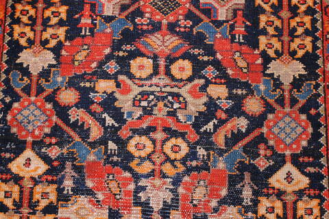 Malayer Blue Runner Hand Knotted 33 X 910  Area Rug 250-23854 Image 5