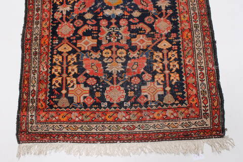 Malayer Blue Runner Hand Knotted 33 X 910  Area Rug 250-23854 Image 6