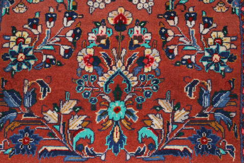Sarouk Purple Runner Hand Knotted 29 X 134  Area Rug 250-23858 Image 3