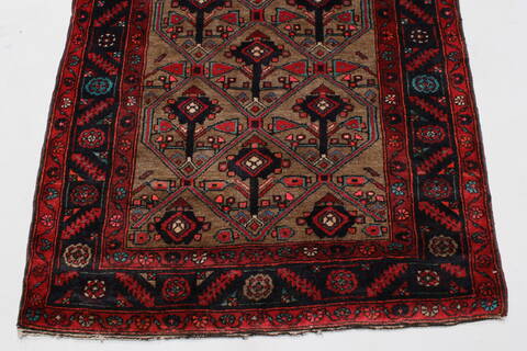 Ghazni Brown Runner Hand Knotted 33 X 135  Area Rug 250-23860 Image 5