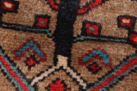 Ghazni Brown Runner Hand Knotted 33 X 135  Area Rug 250-23860 Image 7