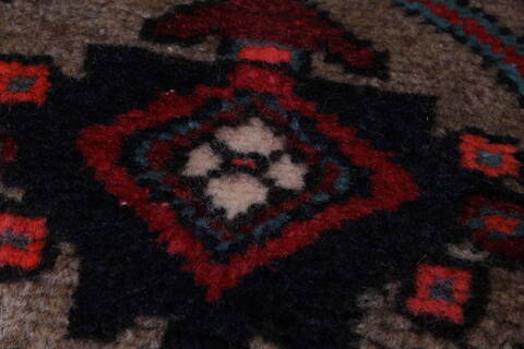 Ghazni Brown Runner Hand Knotted 33 X 135  Area Rug 250-23860 Image 8
