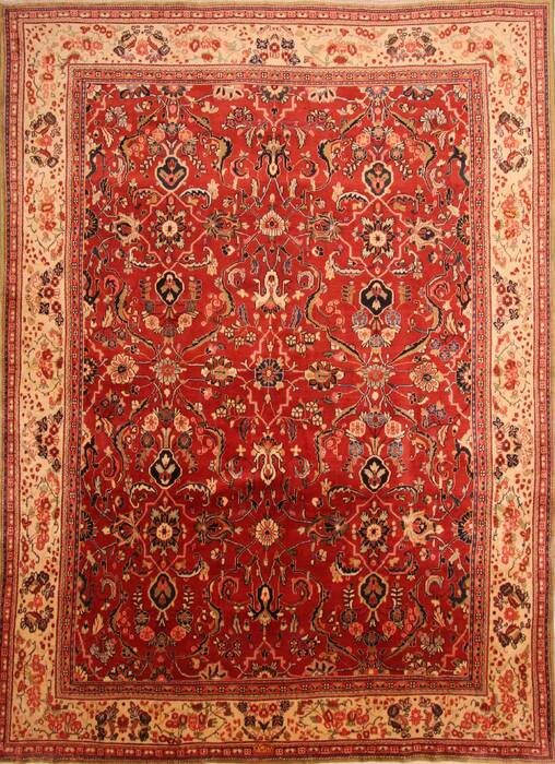 Sarouk Red Hand Knotted 99 X 135  Area Rug 100-23862 Image 0