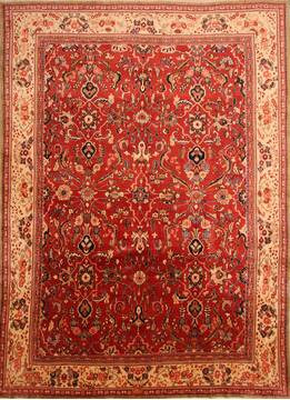Sarouk Red Hand Knotted 9'9" X 13'5"  Area Rug 100-23862