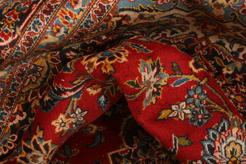 Kashan Red Hand Knotted 102 X 136  Area Rug 100-23868 Image 2