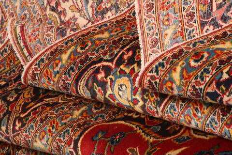 Kashan Red Hand Knotted 102 X 136  Area Rug 100-23868 Image 5