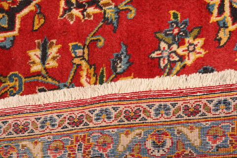 Kashan Red Hand Knotted 102 X 136  Area Rug 100-23868 Image 8