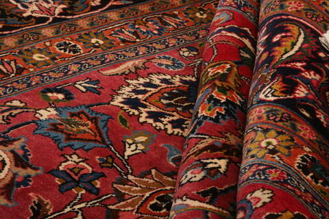 Khorasan Red Hand Knotted 96 X 1210  Area Rug 100-23881 Image 4