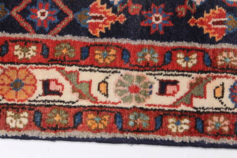 Hamedan Blue Runner Hand Knotted 32 X 1610  Area Rug 250-23888 Image 3