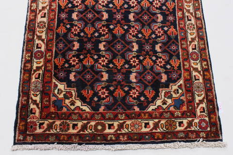 Hamedan Blue Runner Hand Knotted 32 X 1610  Area Rug 250-23888 Image 5