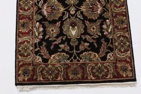 Haji Jalili Black Runner Hand Knotted 26 X 180  Area Rug 250-23889 Image 5