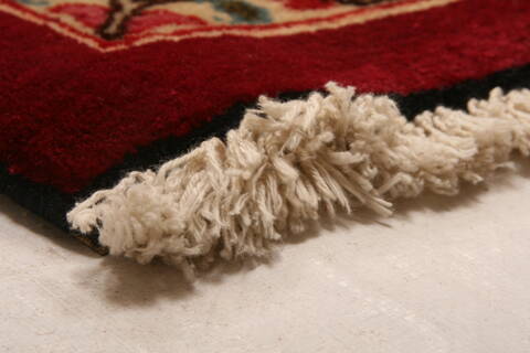 Mashad Red Hand Knotted 102 X 130  Area Rug 100-23898 Image 1