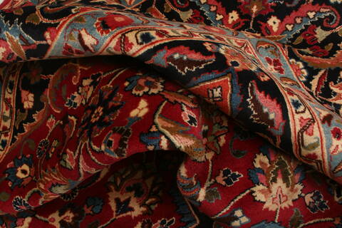 Mashad Red Hand Knotted 102 X 130  Area Rug 100-23898 Image 3