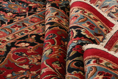 Mashad Red Hand Knotted 102 X 130  Area Rug 100-23898 Image 5