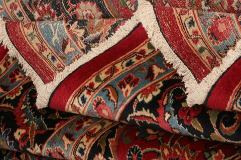 Mashad Red Hand Knotted 102 X 130  Area Rug 100-23898 Image 6