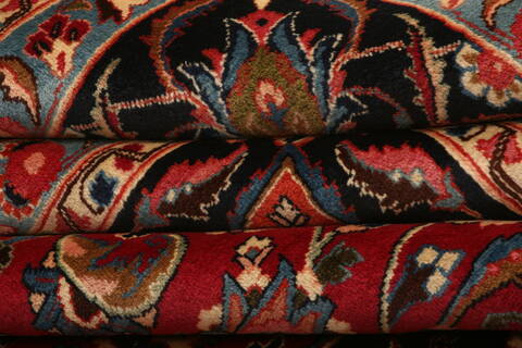 Mashad Red Hand Knotted 102 X 130  Area Rug 100-23898 Image 7
