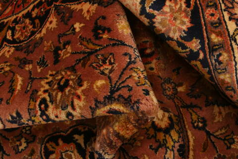 Kashan Red Hand Knotted 910 X 132  Area Rug 100-23905 Image 3