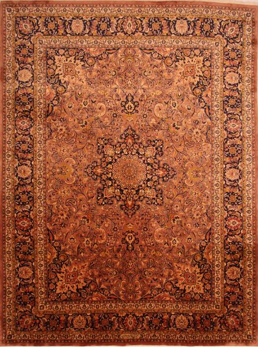 Kashan Red Hand Knotted 910 X 132  Area Rug 100-23905 Image 0