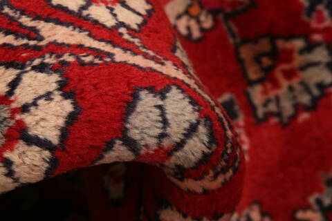 Khorasan Red Hand Knotted 99 X 127  Area Rug 100-23908 Image 2