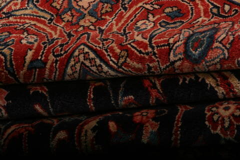 Sarouk Red Hand Knotted 97 X 126  Area Rug 100-23928 Image 6