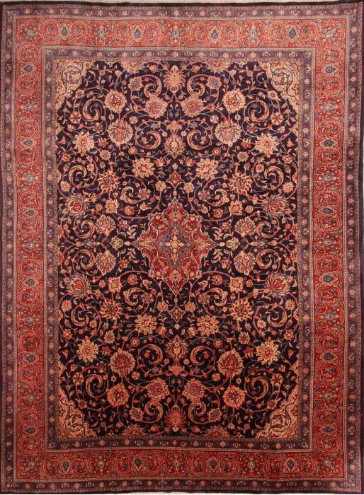 Sarouk Red Hand Knotted 97 X 126  Area Rug 100-23928 Image 0