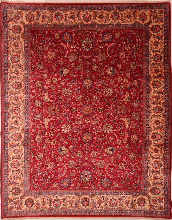 Mashad Red Hand Knotted 911 X 126  Area Rug 100-23934 Image 0