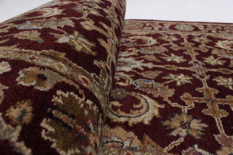 Agra Red Runner Hand Knotted 26 X 182  Area Rug 250-23959 Image 11