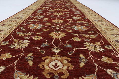 Chobi Brown Runner Hand Knotted 39 X 130  Area Rug 250-23967 Image 4