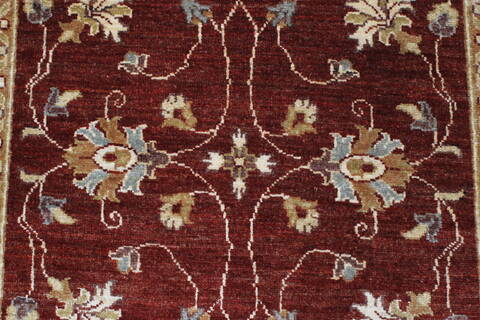 Chobi Brown Runner Hand Knotted 39 X 130  Area Rug 250-23967 Image 6