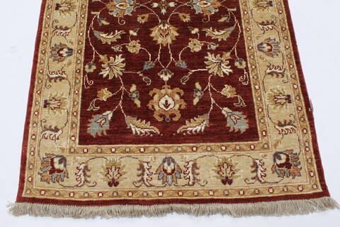 Chobi Brown Runner Hand Knotted 39 X 130  Area Rug 250-23967 Image 7