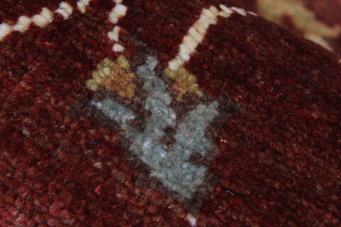 Chobi Brown Runner Hand Knotted 39 X 130  Area Rug 250-23967 Image 9
