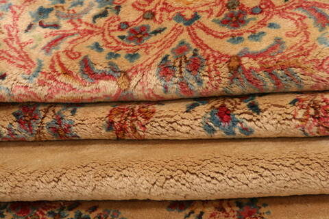 Kerman Beige Hand Knotted 99 X 141  Area Rug 100-23982 Image 5