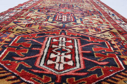 Karajeh Yellow Runner Hand Knotted 37 X 710  Area Rug 250-23988 Image 11