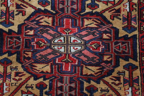 Karajeh Yellow Runner Hand Knotted 37 X 710  Area Rug 250-23988 Image 2