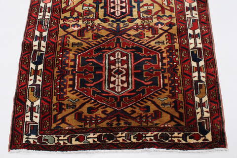 Karajeh Yellow Runner Hand Knotted 37 X 710  Area Rug 250-23988 Image 4