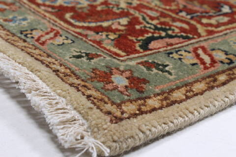 Serapi Beige Runner Hand Knotted 411 X 1111  Area Rug 250-23989 Image 11
