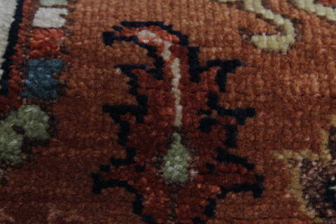 Serapi Beige Runner Hand Knotted 411 X 1111  Area Rug 250-23989 Image 12